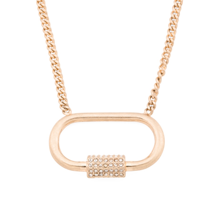 All Saints Bave Carabiner Necklace Nwt 80$
